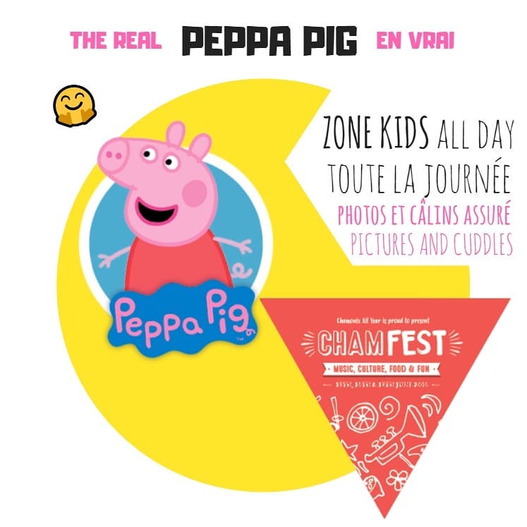 peppa pig chamfest music festival chamonix ski resort france