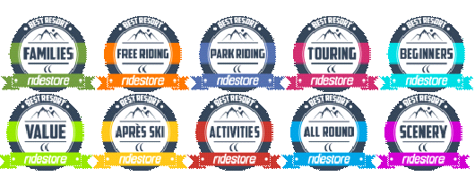 Ridestore Magazine Best 100 Ski Resorts in Europe Badges